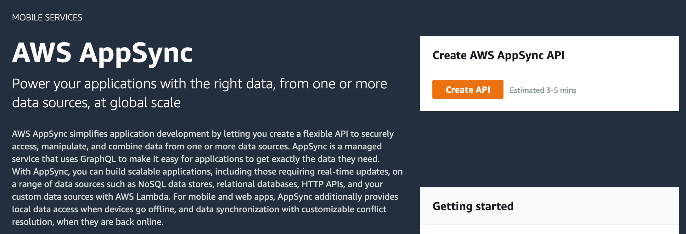 create new appsync endpoint